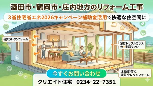 酒田市・鶴岡市のリフォーム補助金（2025年度補正・2026年度予算）で叶える「一生現役」の家づくり