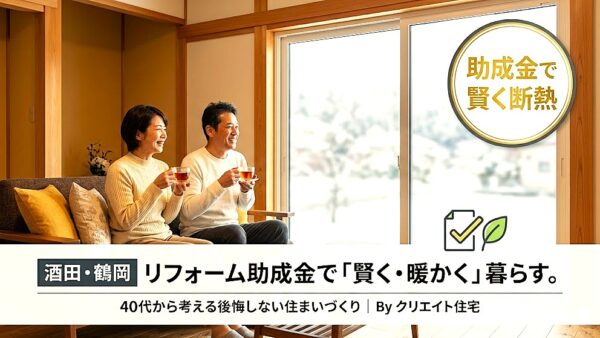 酒田市・鶴岡市のリフォーム助成金で「賢く・暖かく」暮らす。40代から考える後悔しない住まいづくり