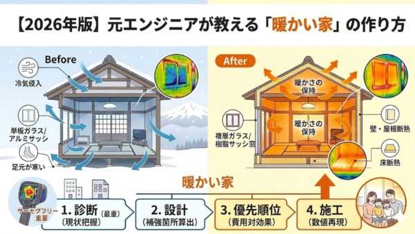 【2026年版】酒田市・鶴岡市の断熱リフォームで失敗しない「正しい順番」とは？元エンジニアが教える“後悔しない”暖かい家の作り方
